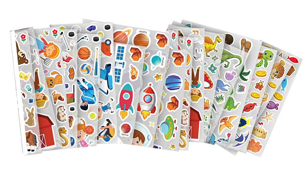 300'den Fazla Tekrar Kullanılabilir Stickerlar Stıcker Set 300+